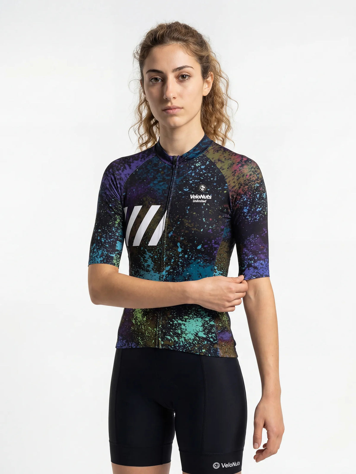 ROCKBROS dames fietsshirt Ink Burst ademend wielershirt Cosmic Spray