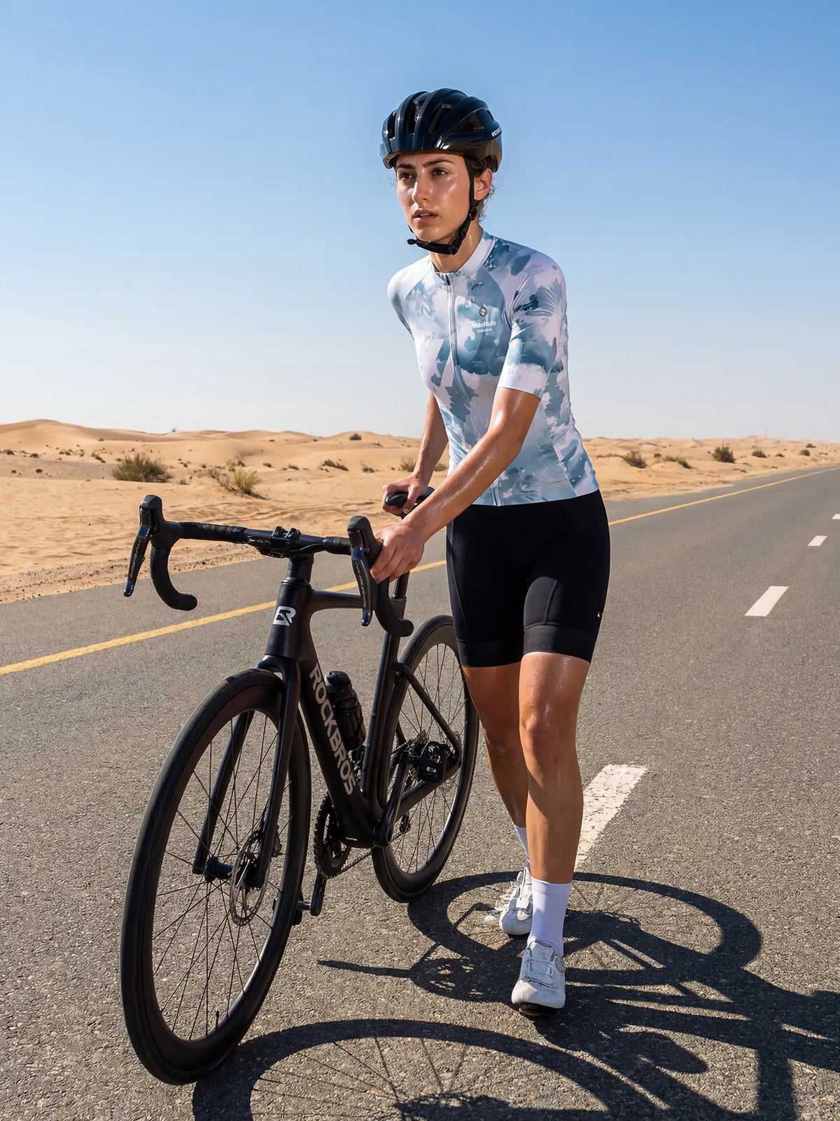 ROCKBROS dames fietsshirt Wild Garden ademend wielershirt Frost Bloom