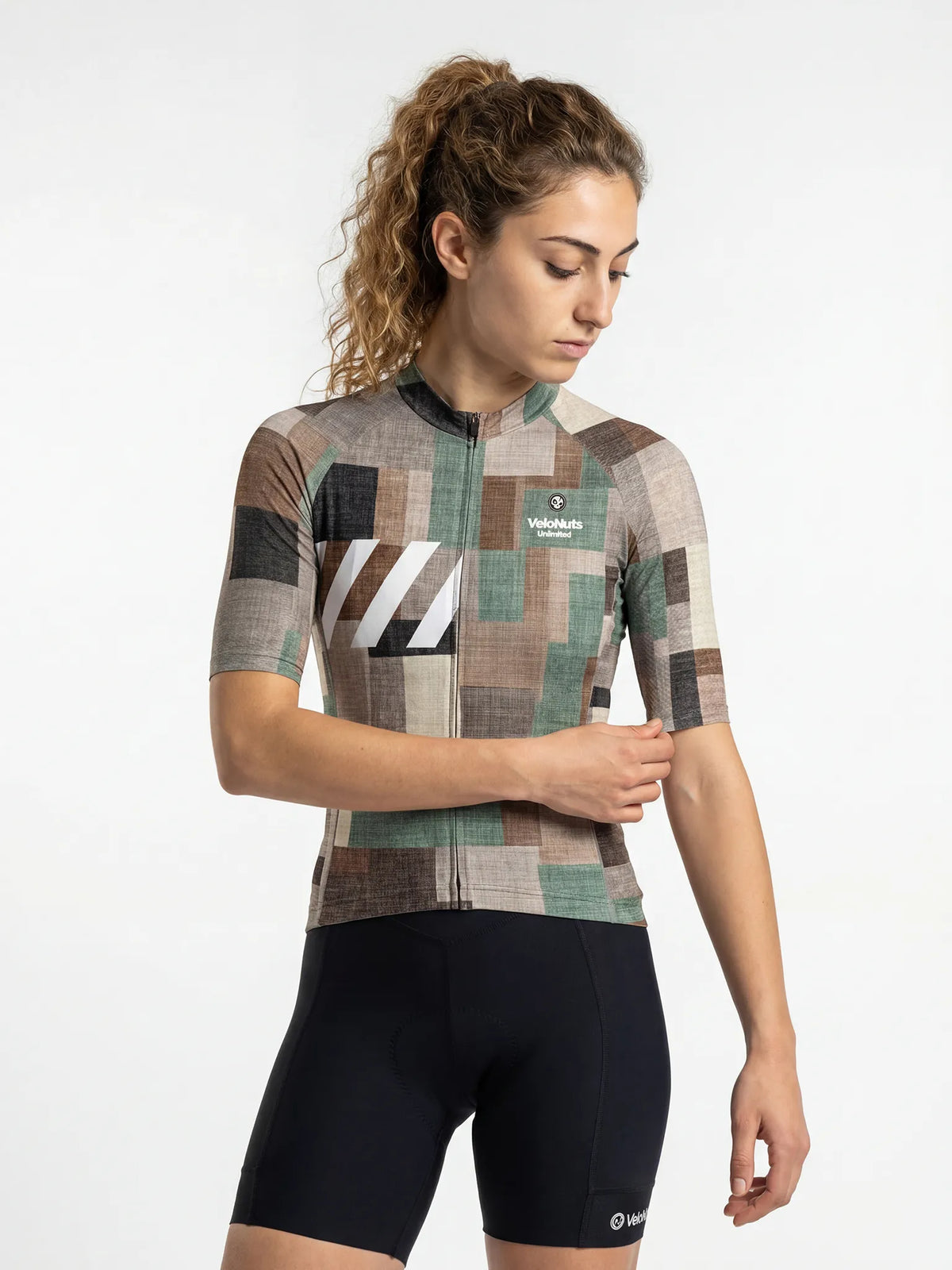 ROCKBROS dames fietsshirt Terrain Blocks ademend wielershirt Linen Patchwork