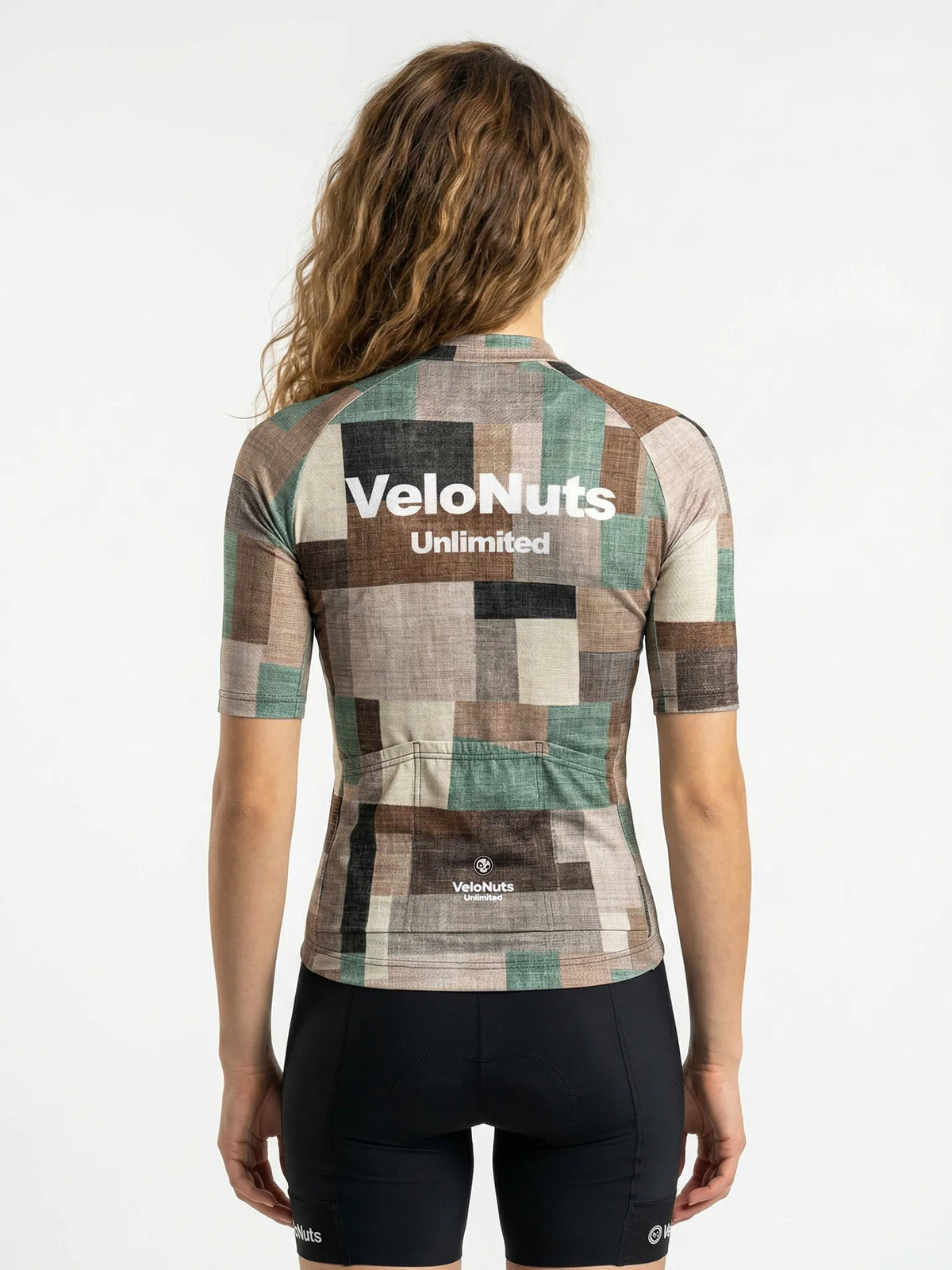 ROCKBROS dames fietsshirt Terrain Blocks ademend wielershirt Linen Patchwork