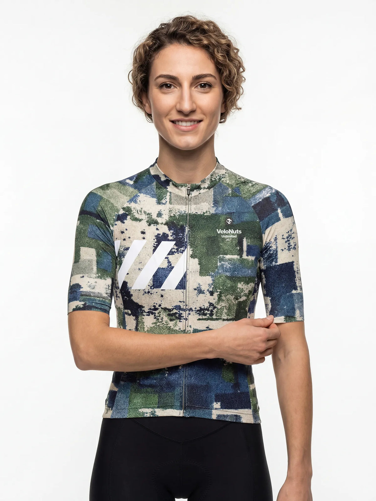 ROCKBROS dames fietsshirt Terrain Blocks ademend wielershirt Moss Stone Blocks