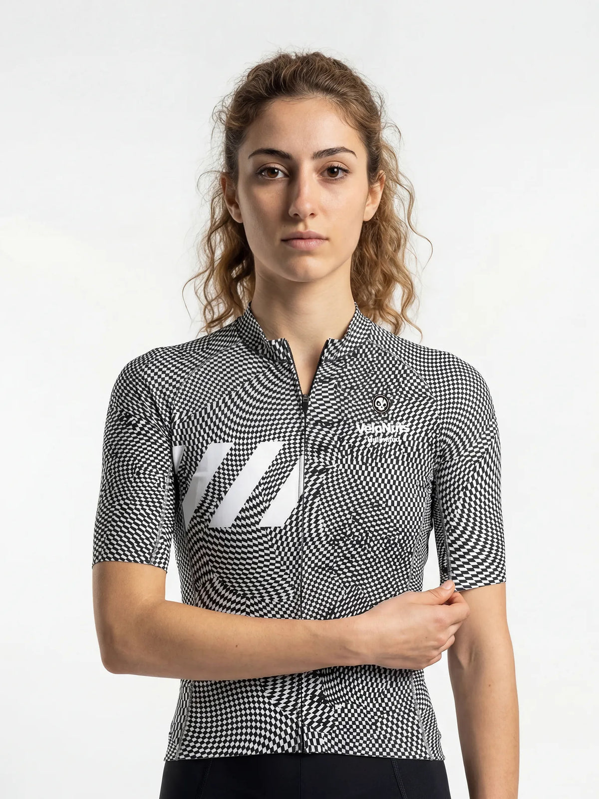 ROCKBROS dames fietsshirt Wild Garden ademend wielershirt Optical Warp Check