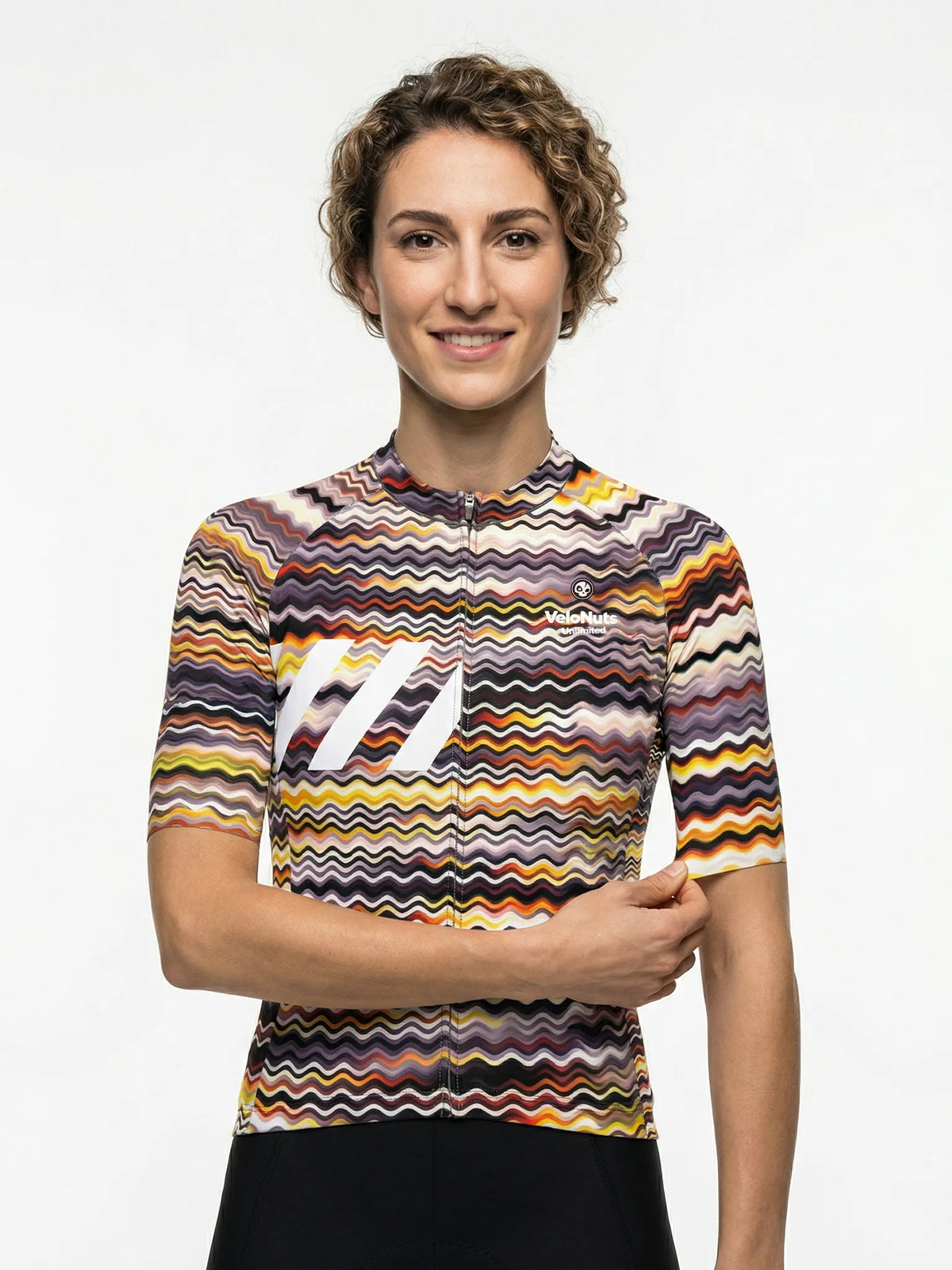 ROCKBROS dames fietsshirt Retro Signal ademend wielershirt Psychedelic Wave