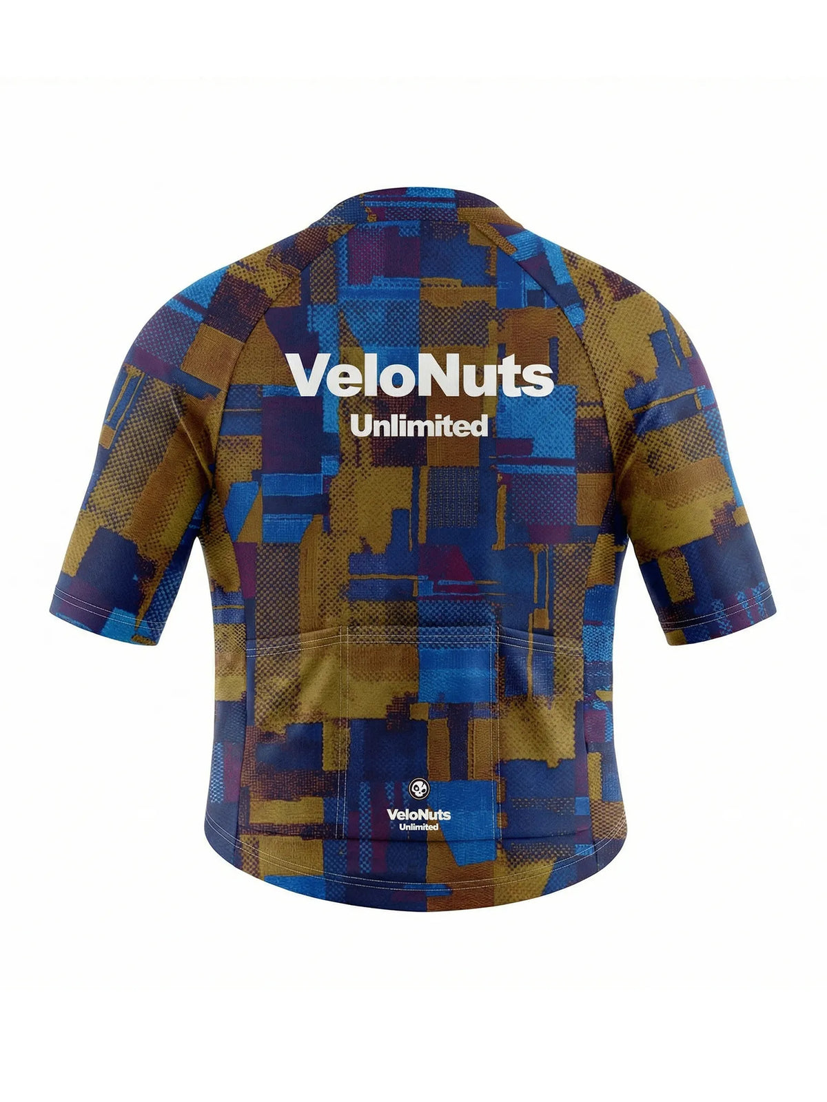 ROCKBROS dames fietsshirt Terrain Blocks ademend wielershirt Cobalt Rust Blocks