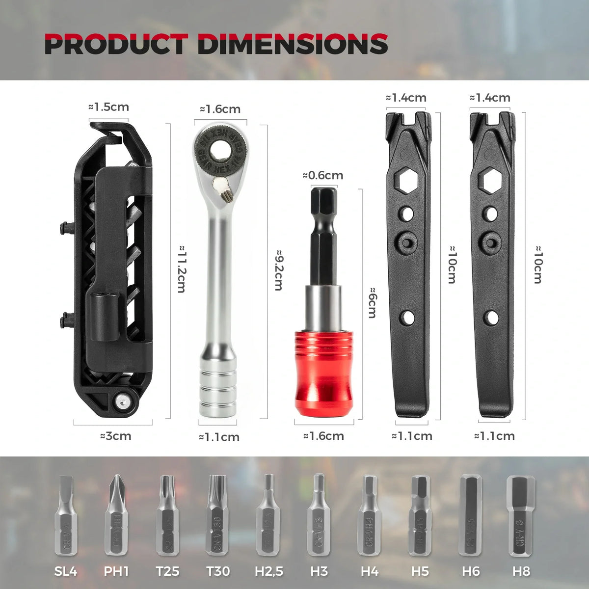 ROCKBROS alles-in-één fietsonderhoud pocket tool