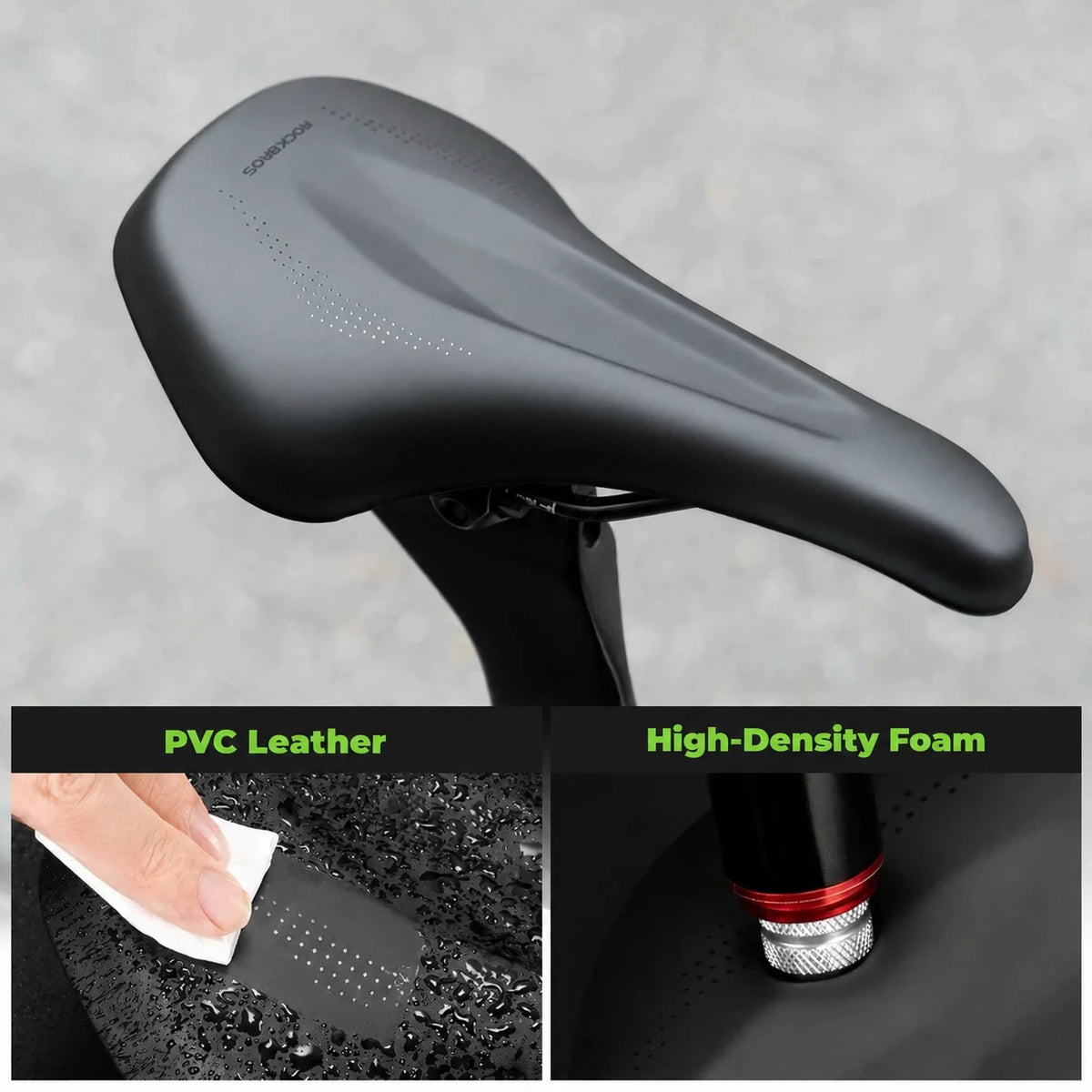 ROCKBROS fietszadel van PVC leer en schuim