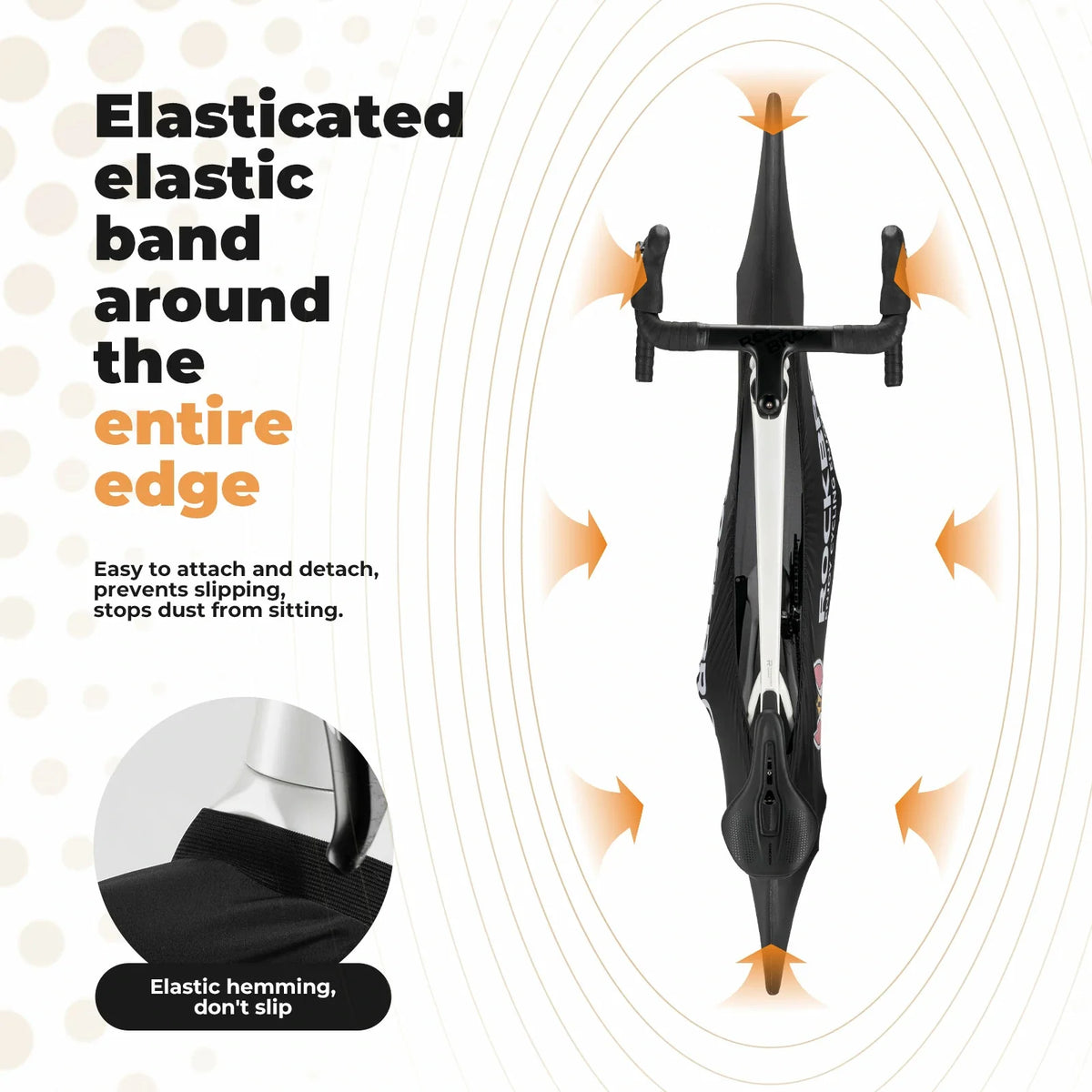 Elastische stof- en vuilwerende fietshoes
