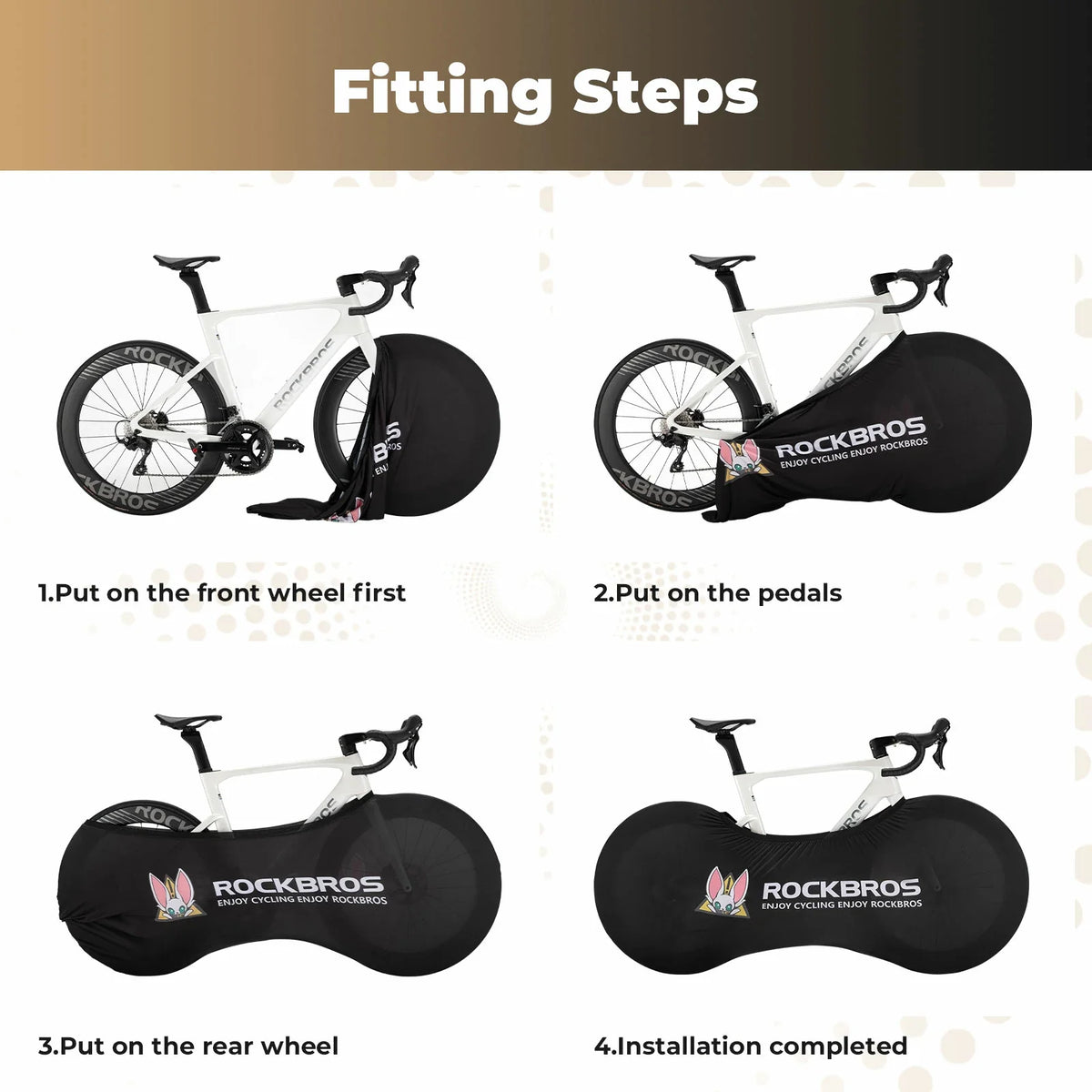 Elastische stof- en vuilwerende fietshoes