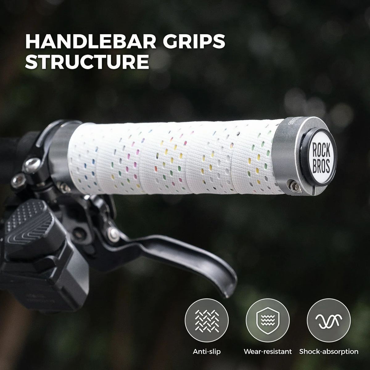 Fietshandvatten met dubbele lock-on en antislip