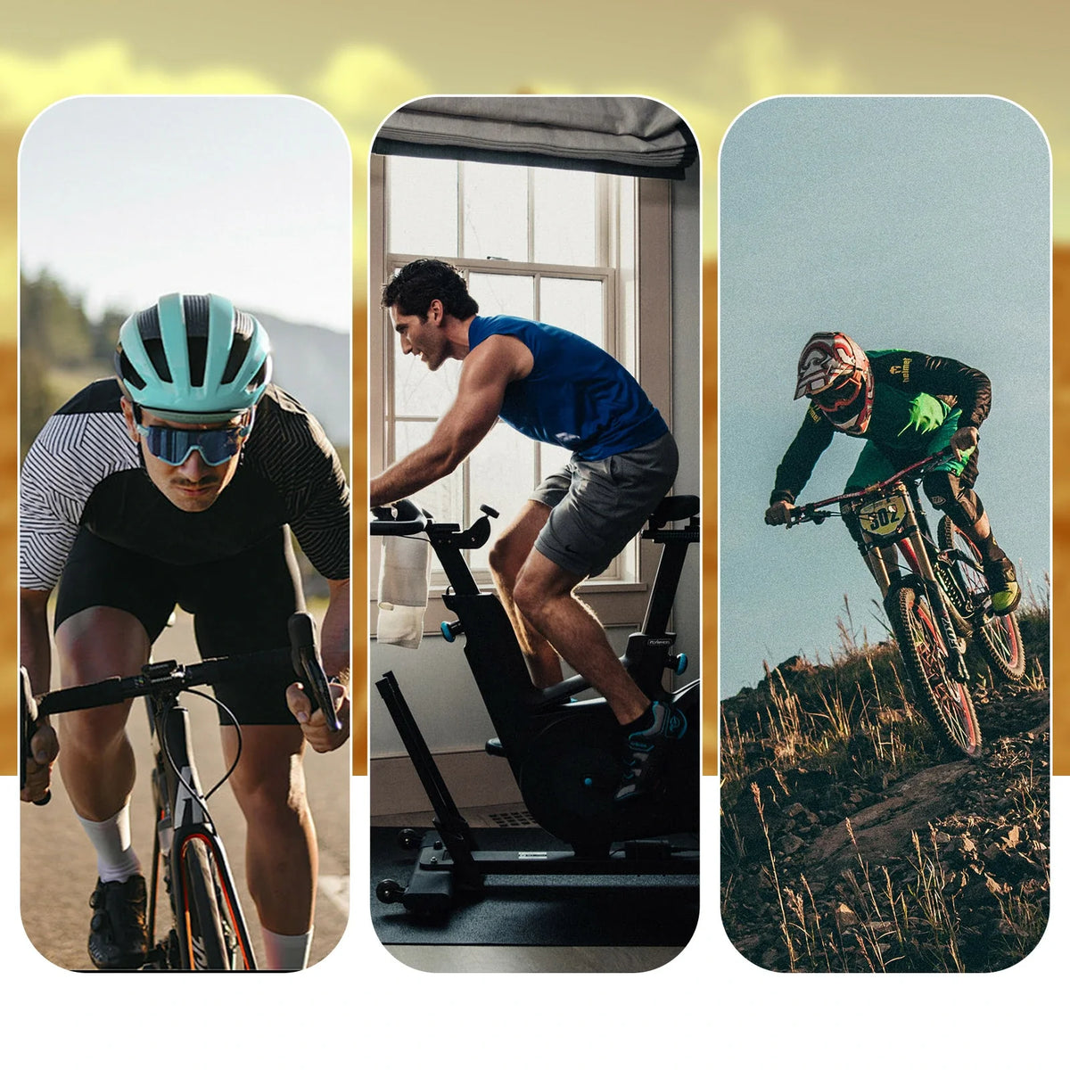 Korte fietshandschoenen met SBR-demping