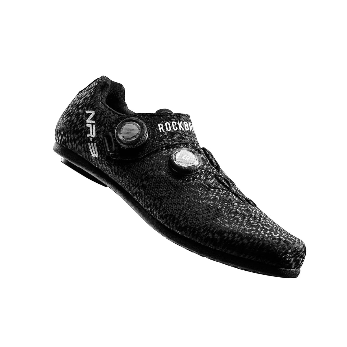 Ademende fietsschoenen met dubbele draaiknop en rubberen zool