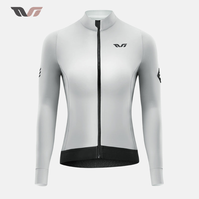 ROCKBROS dames lichtgewicht fleece fietsshirt#grijs_wit