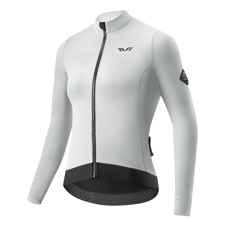 ROCKBROS dames lichtgewicht fleece fietsshirt#grijs_wit