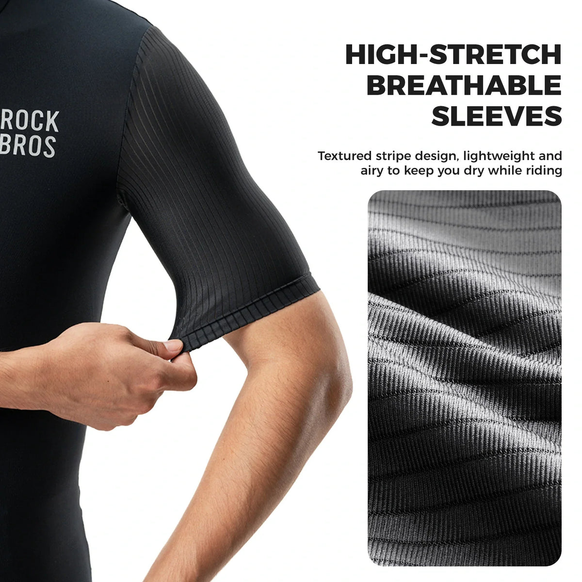 ROCKBROS heren fietsshirt korte mouw road bike jersey#black