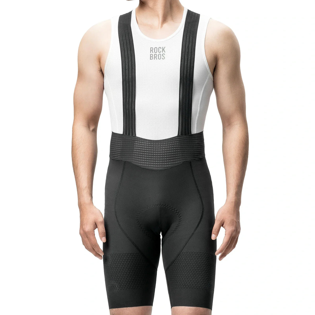 Heren fietsbroek met bretels en Elastic Interface-zeem