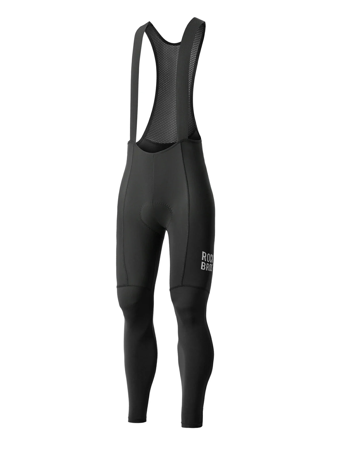 Heren lange fietsbroek met bretels en sneldrogende stof