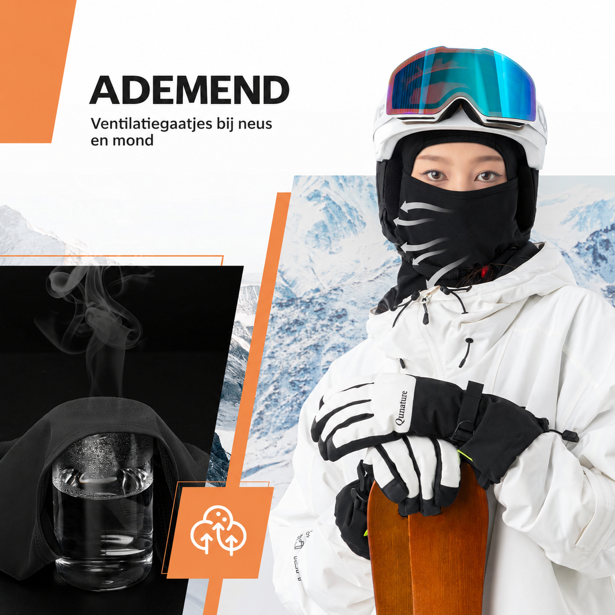 Warme bivakmuts met ademend gezichtsdeel – Qunature – afbeelding 3