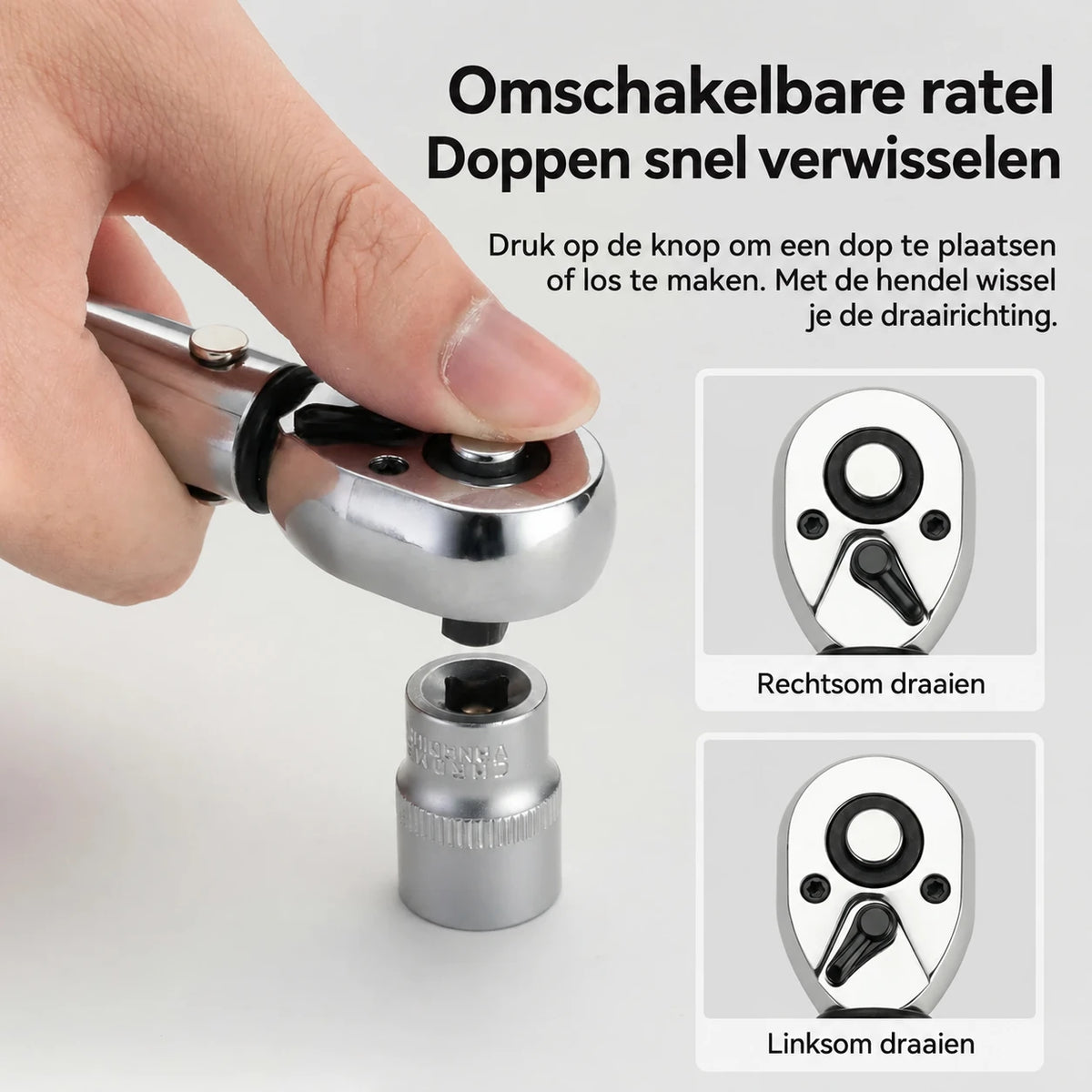 Verstelbare Momentsleutel Set 72-tands 2-24 Nm