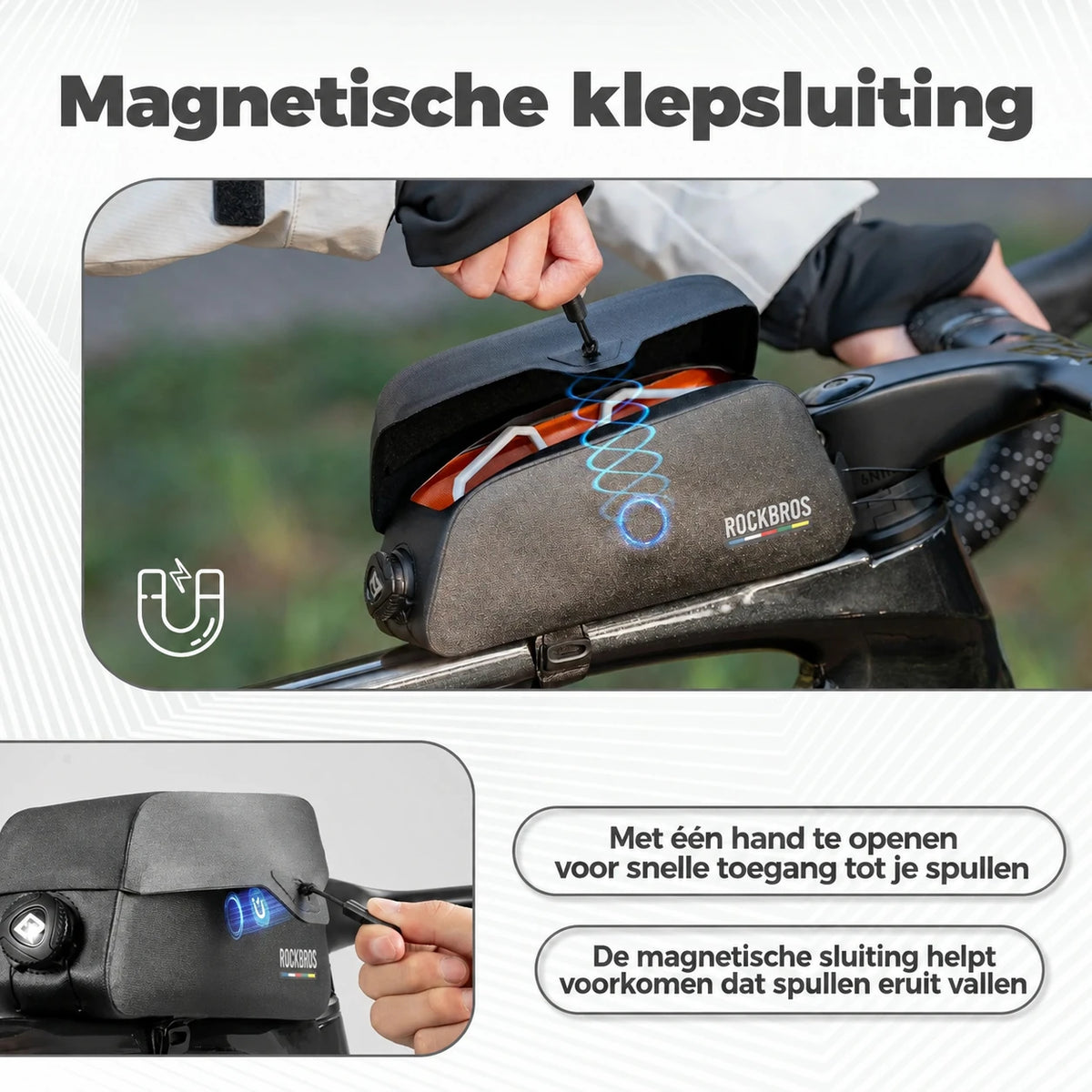 Road-to-Sky Magnetische Bovenbuis Frametas Waterdichte 0,6–0,9 L