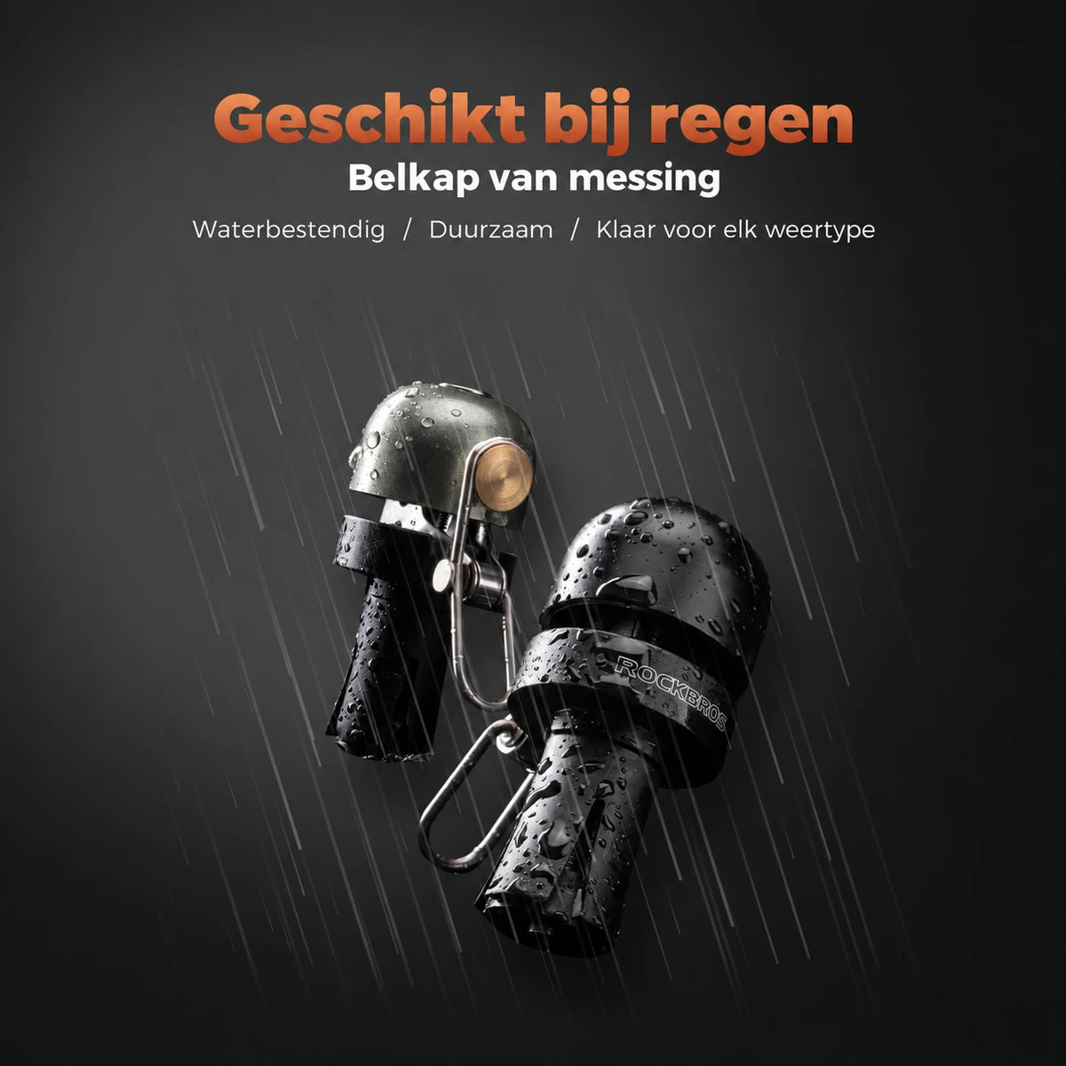Compacte fietsbel voor racestuur met stuureindplug 80 dB