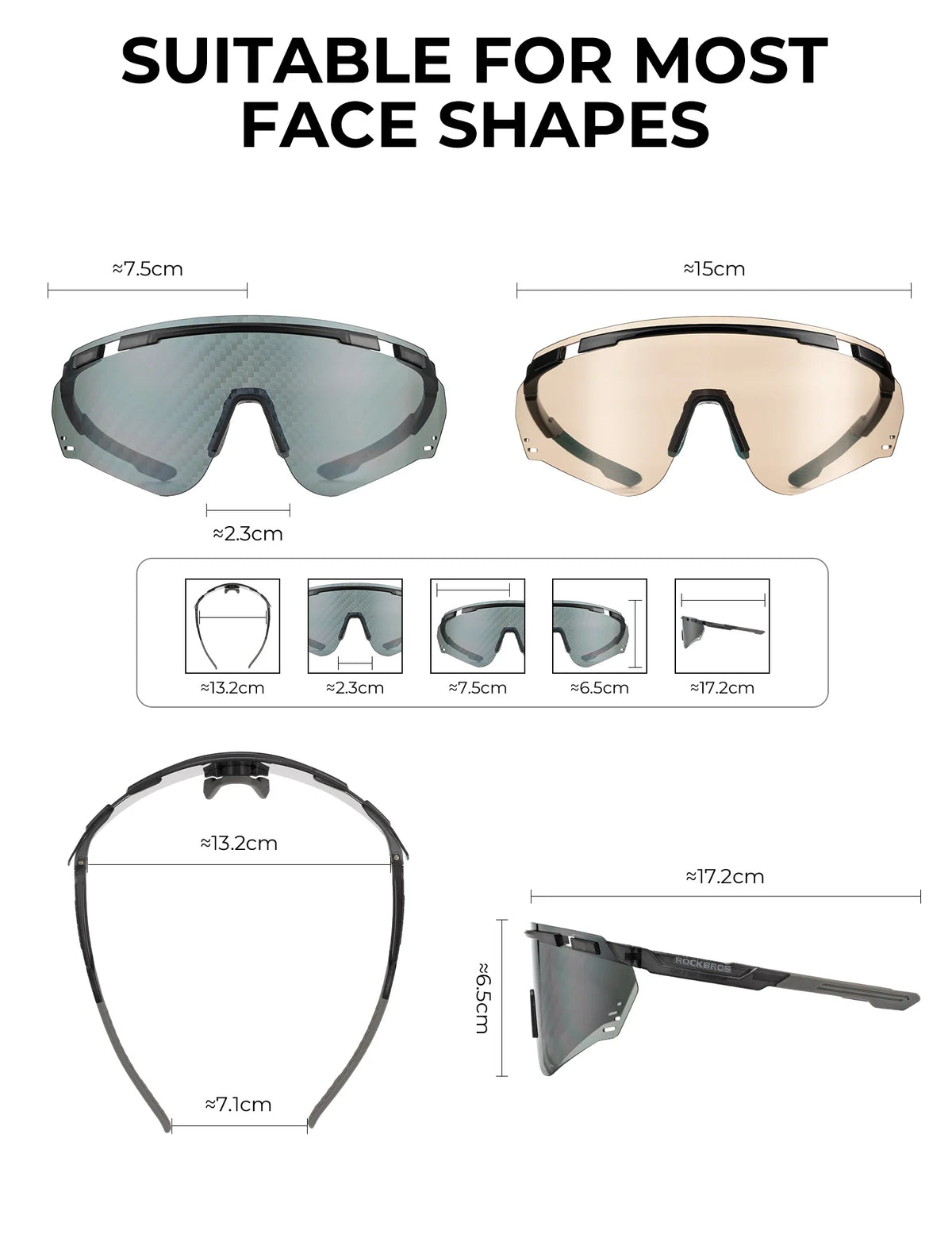 Kylin fotochromische fietsbril met UV400