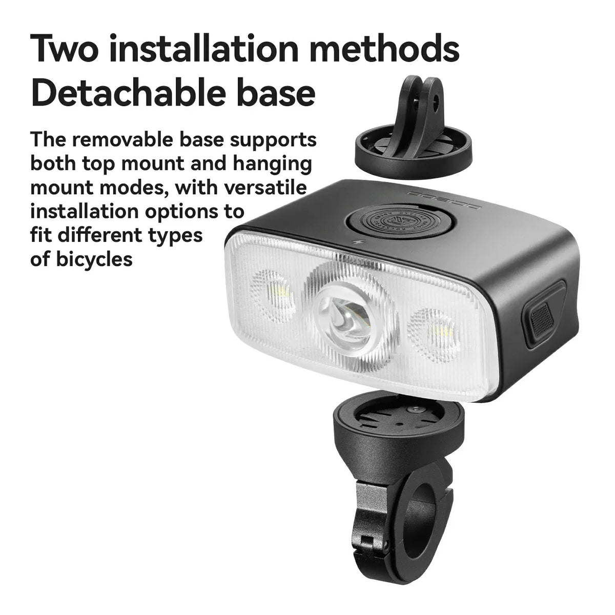 ROCKBROS fietskoplamp qc 1200 lumen ipx6 waterproof voorlicht