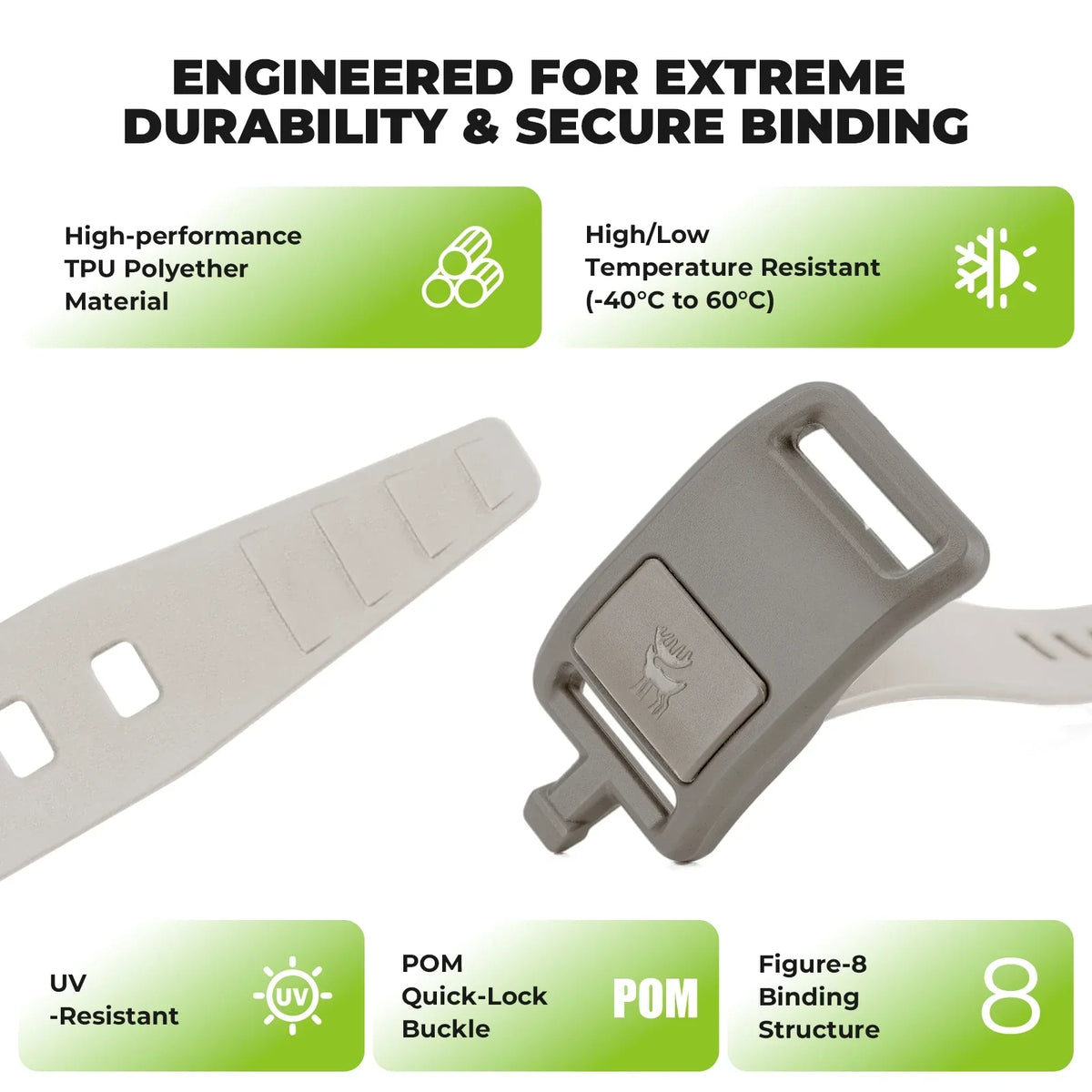 Stevige bevestigingsriemen voor bikepacking 2-pack