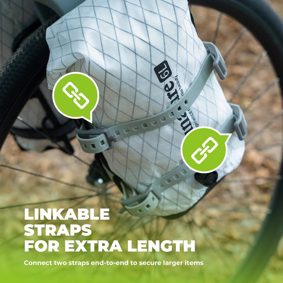 Stevige bevestigingsriemen voor bikepacking 2-pack