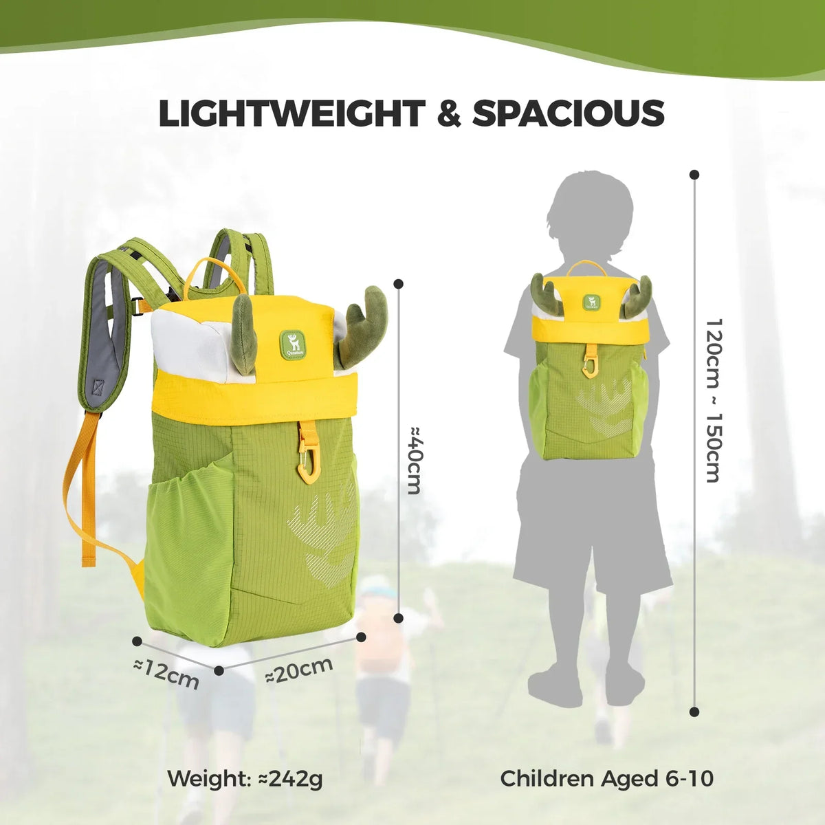 Kinder wandelrugzak 8 L met reflecterende details