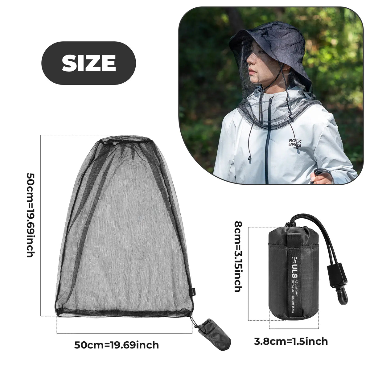 Muggennet voor hoofd en gezicht voor outdoor