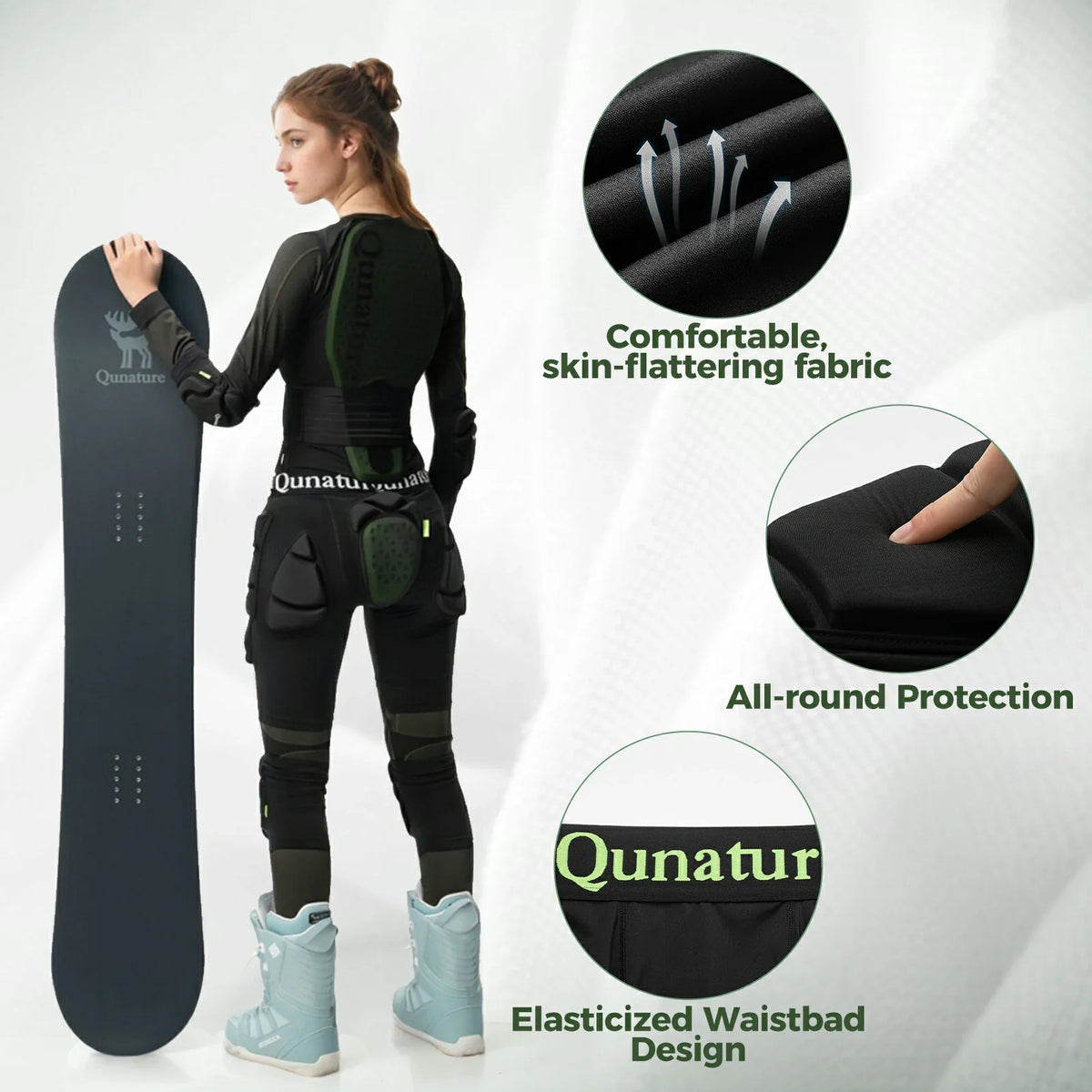 Beschermshort voor skiën en snowboarden met EVA-padding