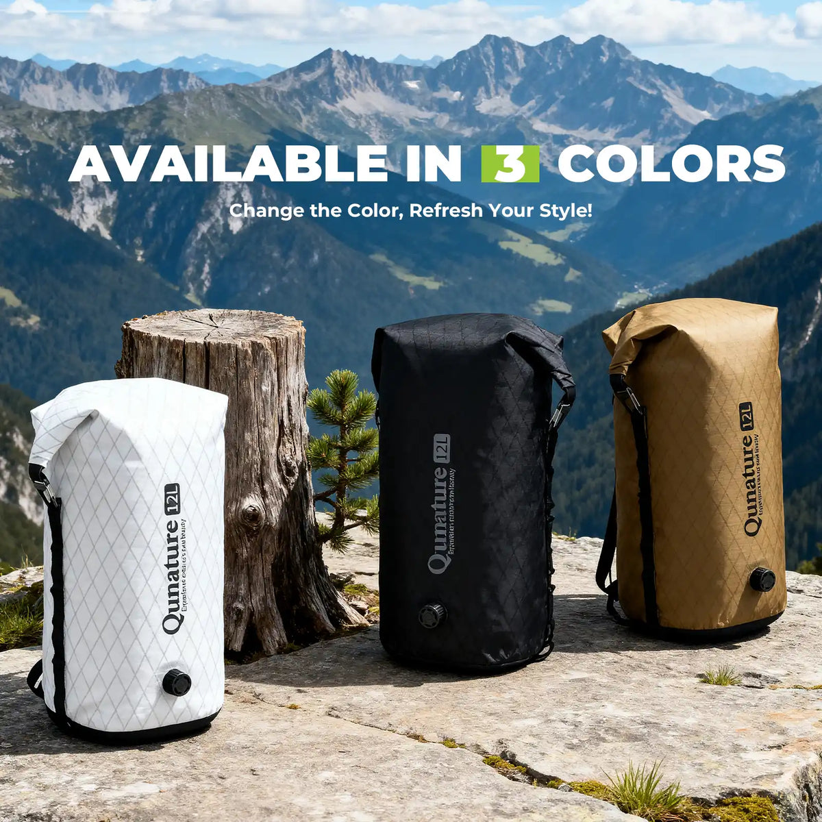 Waterafstotende compressiezak voor bikepacking 6/12 L