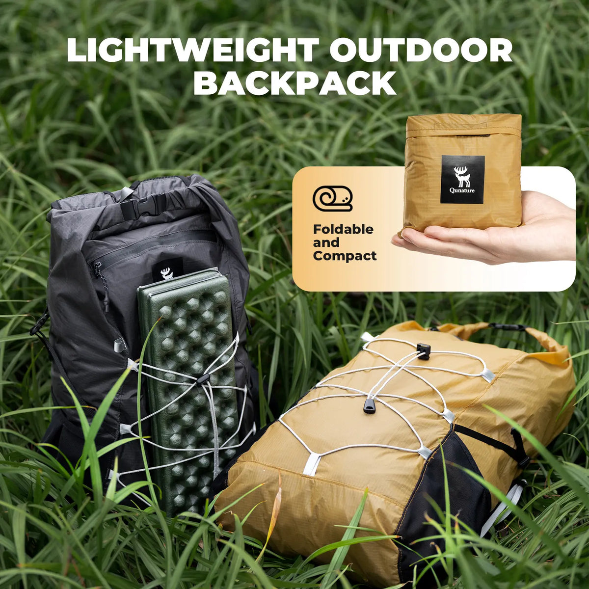 Opvouwbare rugzak 20 L van waterafstotend nylon