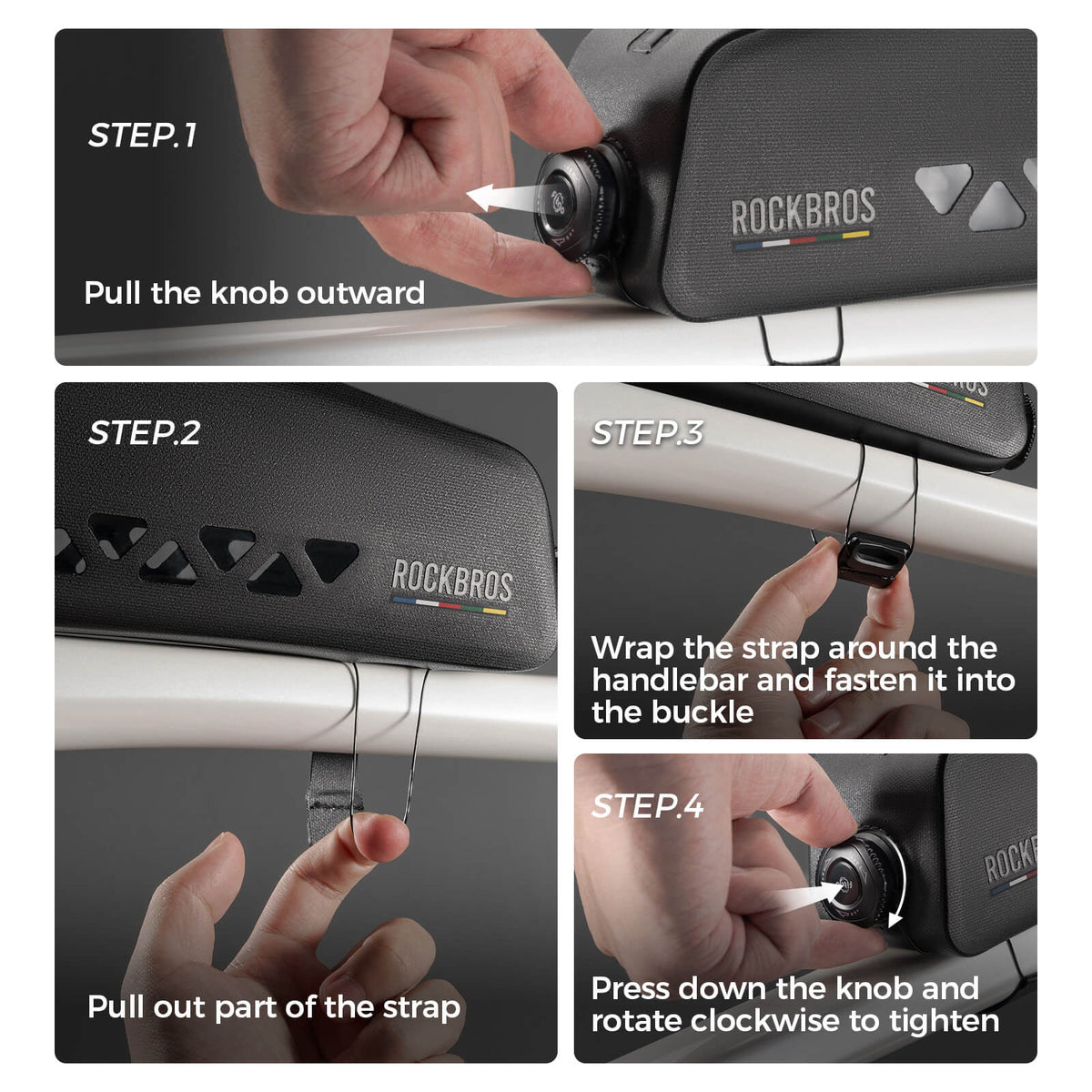 ROCKBROS compacte waterdichte road-to-sky frametas voor fiets 1 l