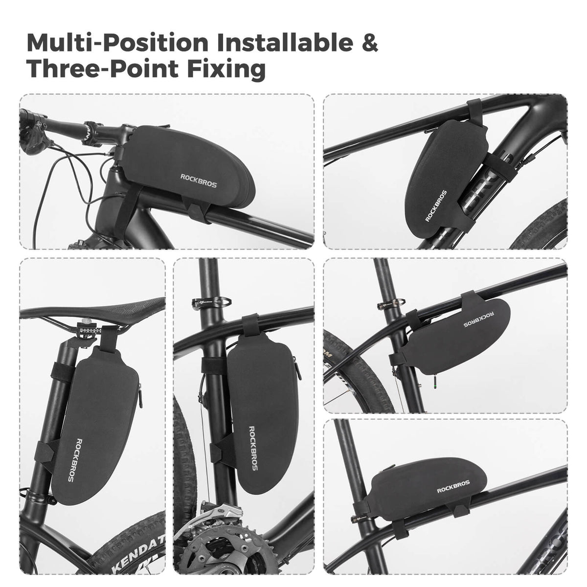 ROCKBROS 100% waterdichte bovenbuis fietstas naadloze rits 1l