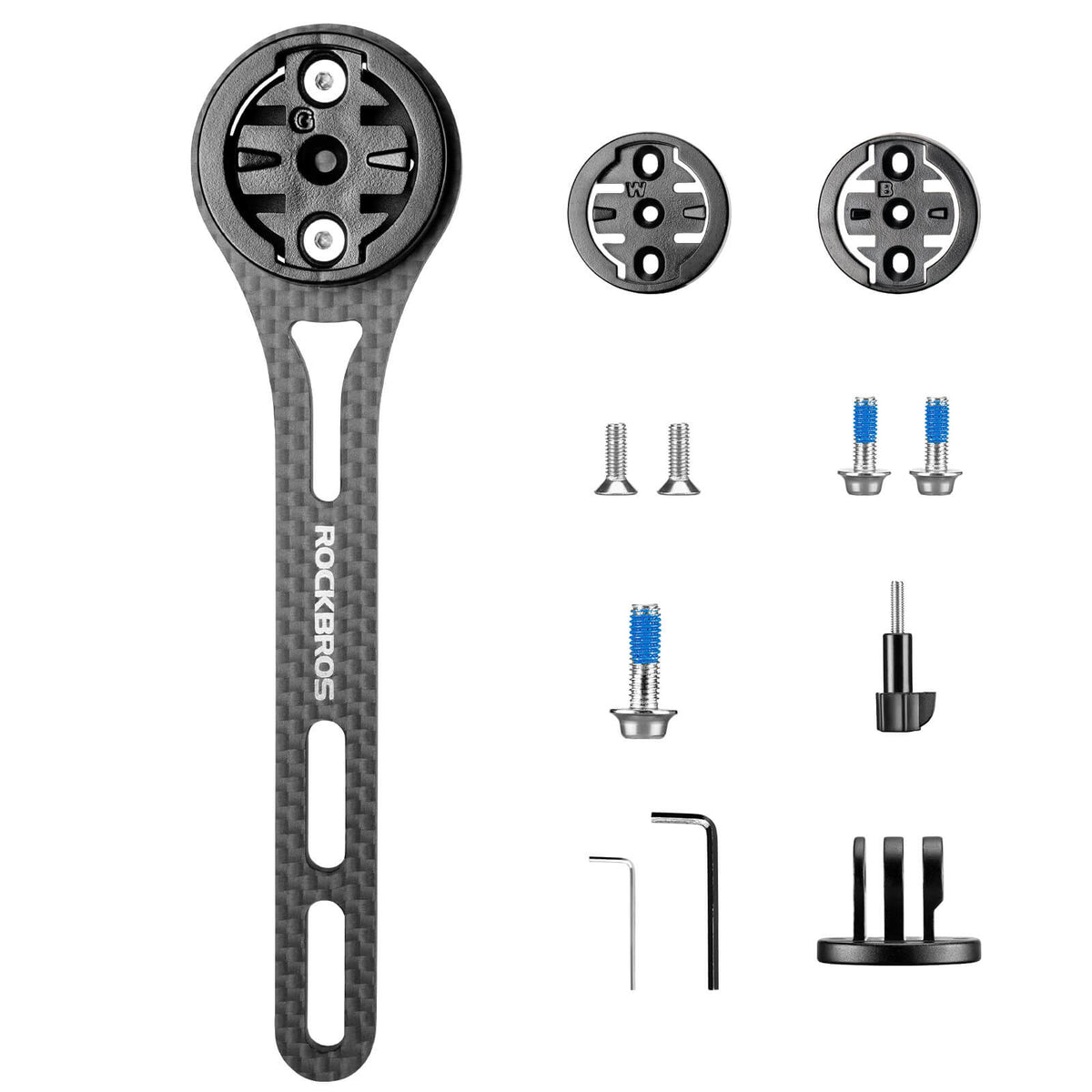 Carbon stuurhouder voor fietscomputer en lamp