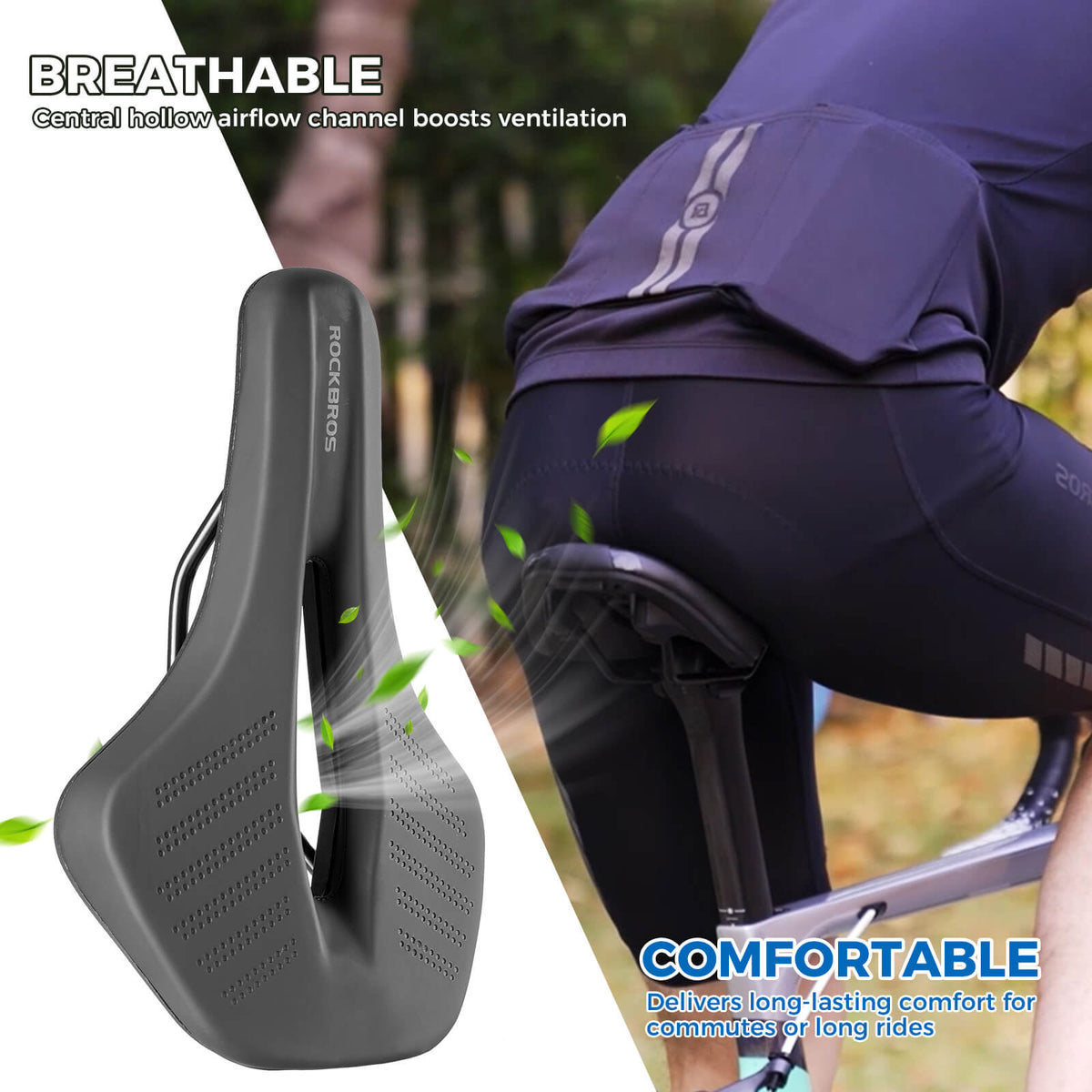 Ademend comfortabel fietszadel
