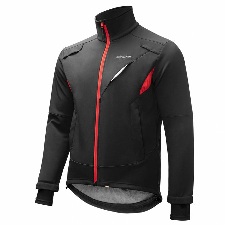 Heren winter fietsjack met thermische fleece