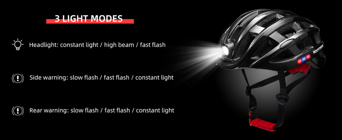 Fietshelm ZN1001 met voor-, achter- en zijverlichting – productdetail 9