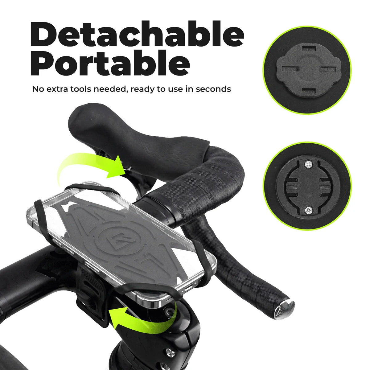 Siliconen telefoonhouder voor de fiets