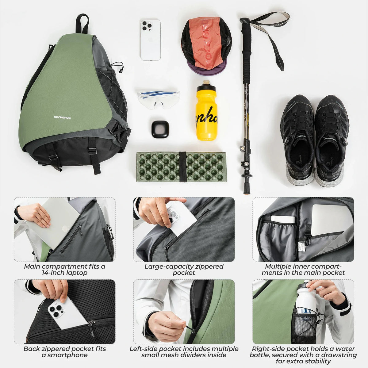 Lichte crossbody rugtas 11,5 L