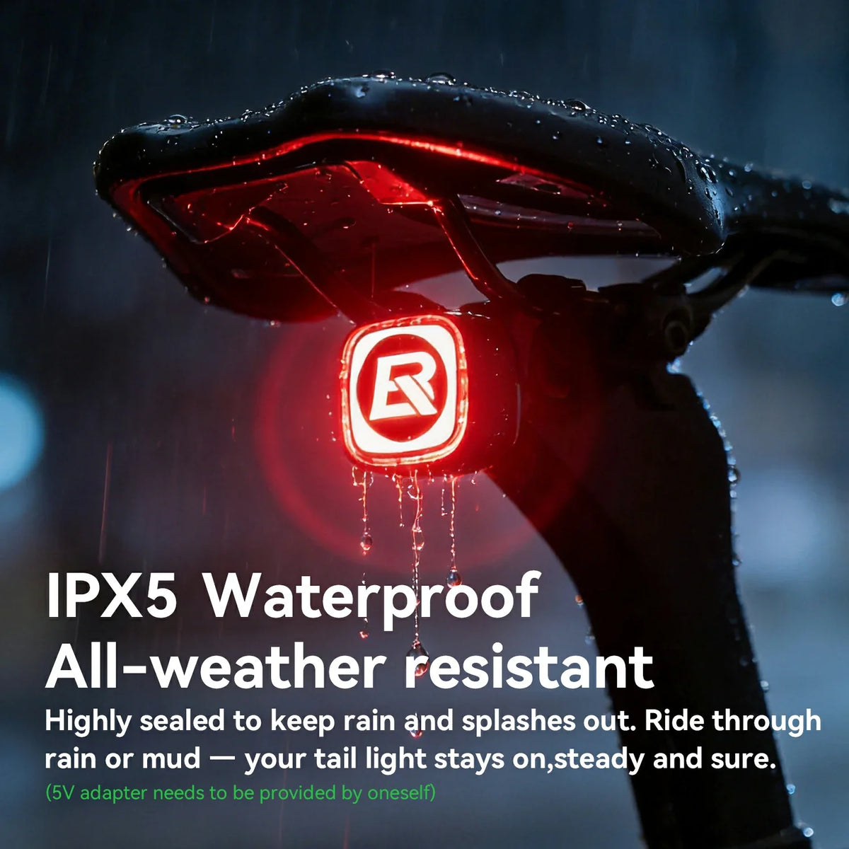 Q2MAX slim achterlicht met remsensor en LED-display