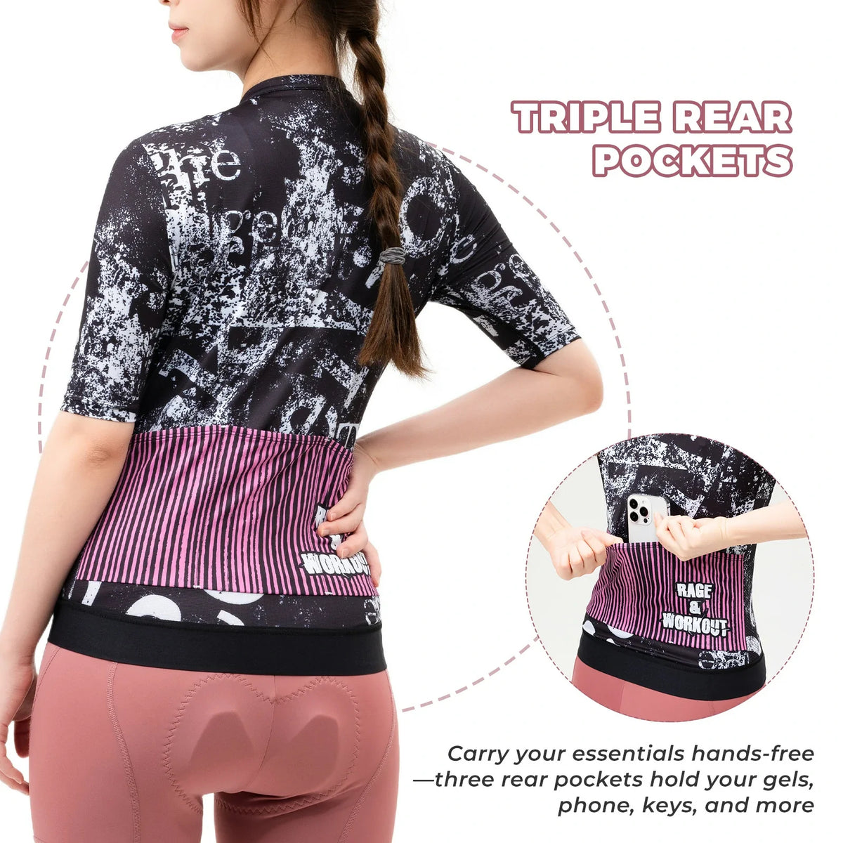 ROCKBROS ademend licht fietsshirt dames korte mouw voor zomerritten#kleur_wit#maat_s