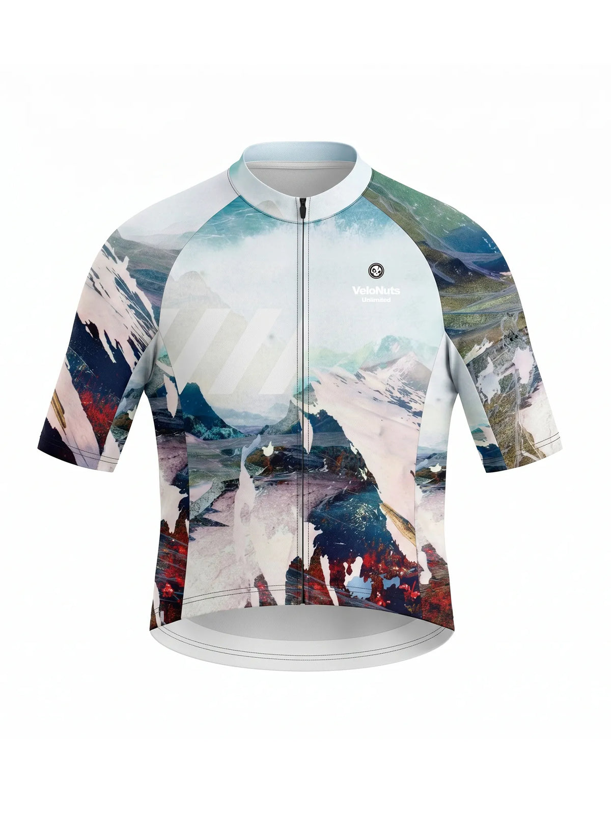 ROCKBROS heren fietsshirt Terrain Blocks ademend wielershirt Alpine Fracture