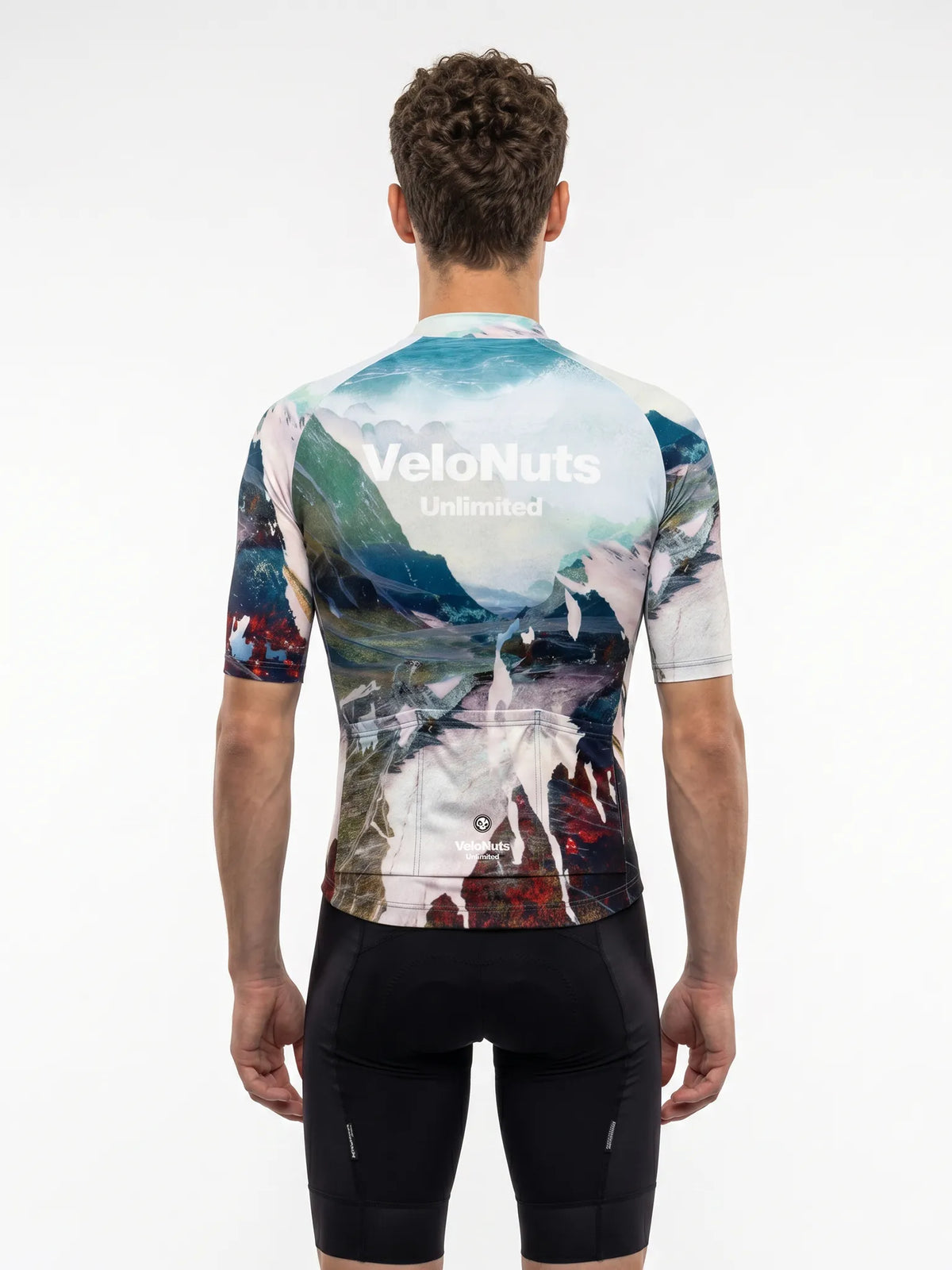ROCKBROS heren fietsshirt Terrain Blocks ademend wielershirt Alpine Fracture