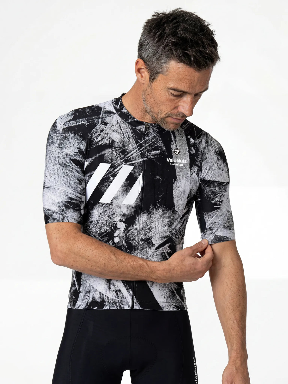 ROCKBROS heren fietsshirt Ink Burst ademend wielershirt Chalk Riot