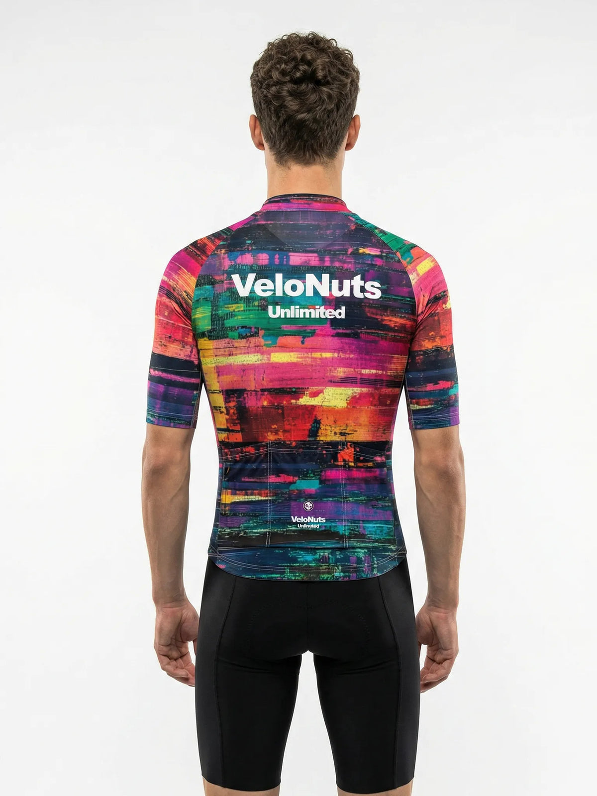 ROCKBROS heren fietsshirt Retro Signal ademend wielershirt Neon Glitch