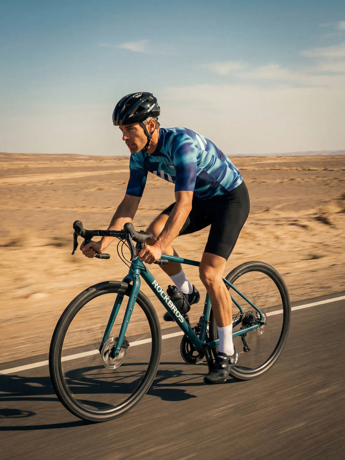 ROCKBROS heren fietsshirt Tech Skin ademend wielershirt Glacier Silk
