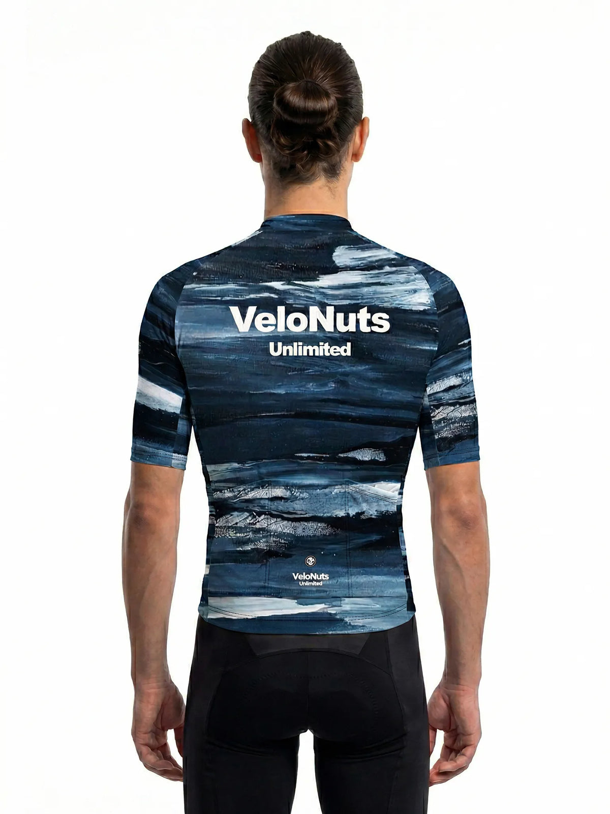 ROCKBROS heren fietsshirt Ink Burst ademend wielershirt Indigo Drift