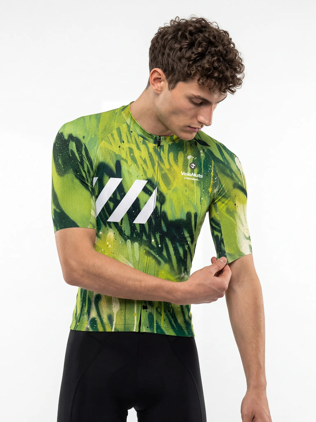 ROCKBROS heren fietsshirt Street Graffiti ademend wielershirt Lime Tag